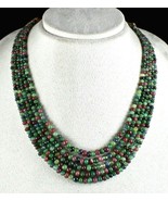 NATURAL EMERALD RUBY BLUE SAPPHIRE BEADS ROUND 5 L 377 CARATS GEMSTONE N... - $12,495.11 MXN