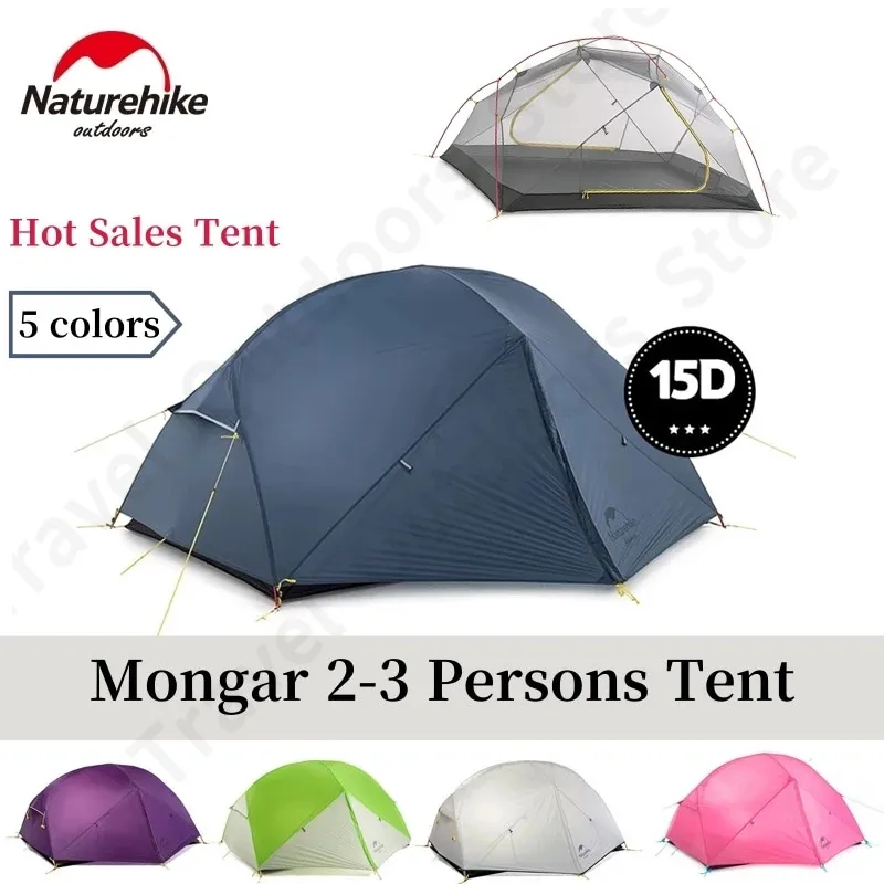 Naturehike Mongar 2 Persons Tent Waterproof 15D Nylon Fabric Camping Tent - £214.86 GBP+