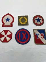 Lot Of (6) 2-3&quot; WWII Iron On Patches - £37.10 GBP