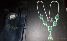 Stauer Carnaval faceted emerald necklace 17887 New - £135.09 GBP