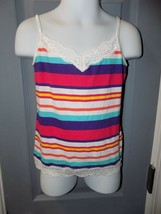P.S. Aeropostale Striped With Lace Tank Top Size 4  Girls NEW - £12.20 GBP