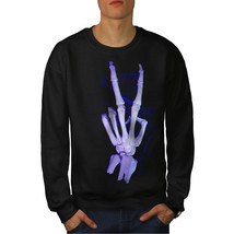 Wellcoda Skeleton Peace Cool Mens Sweatshirt, Skull Casual Pullover Jumper - £24.11 GBP+