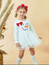 NEW Christmas Snowman Girls Long Sleeve Tutu Dress &amp; Headband - $6.49
