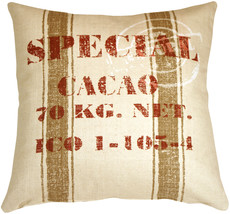 Cacao Bean Red Print Throw Pillow, with Polyfill Insert - £55.90 GBP