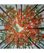 Autumn Forest Original Painting, 27X27&quot;, Scenery Wall Decor, Acrylic on ... - £160.25 GBP