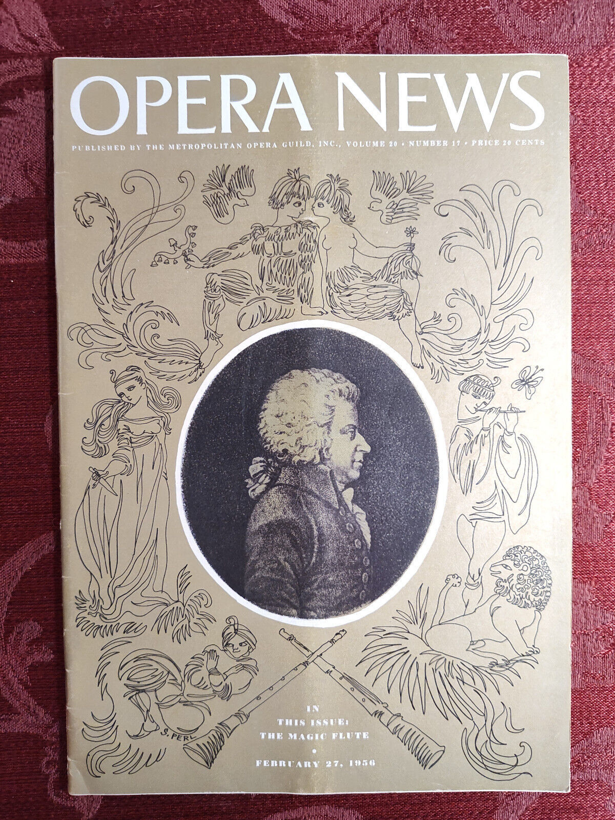 Rare METROPOLITAN OPERA NEWS Magazine February 27 1956 Mozart The Magic ... - $14.40