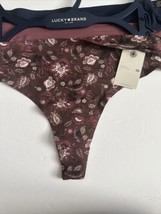 Lucky Brand Los Angeles  3 Pair Pack Thong Underwears Size XL Floral Sol... - £18.67 GBP