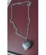 &quot;&quot;SILVER TONE HEART SHAPED, MAGNET LOCKET&quot;&quot; - NECKLACE - £9.63 GBP