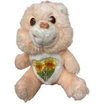 Kenner Care Bears Plush 6 inch Friend Bear with flowers Vtg Stuffed 1983 - $7.01