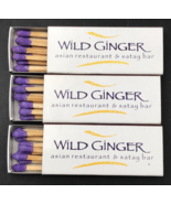 Lot of Three (3) Wild Ginger Asian Restaurant Seattle WA Matchbook Matchbox - £7.44 GBP