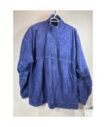 Knightsbridge Blue Velour Mens Shirt Polo Disco Retro Vintage 70 80 USA ... - $29.95