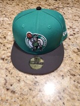 Boston Celtics New Era 59FIFTY Two Tone Fitted Hat  Green/Black Men’s Size 7 1/4 - £27.83 GBP