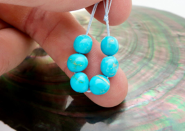 Ultra Rare Color Sleeping Beauty Turquoise Untreated Nugget Beads - Bright Blue - £48.60 GBP