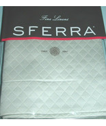 Sferra Bari King Sham Silver Sage Egyptian Cotton Diamond Pique Matelass... - £38.97 GBP