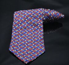 RON CHERESKIN Men's Tie Polka Dot Lattice Grid 4” x 59” Black Red &amp; Silver - $10.20