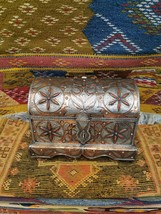 Antique Handmade Moroccan chest, Moroccan Metal Chest, Silver keepsake ,Keepsake - £7,706.28 GBP