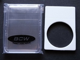 (1) BCW Eagle Dollar Coin Display Slab With Foam Insert - White - Coin - £1.61 GBP