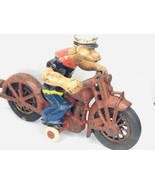  (RARE) Hubley Large Popeye Patrol Cast Iron Patrol Motorcycle - $2,694.95