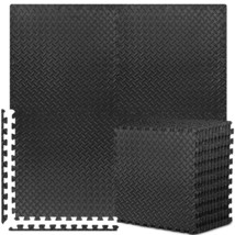 Puzzle Exercise Mat With 12 Tiles Interlocking Foam Gym Mats, 24&#39;&#39; X 24&#39;... - £79.66 GBP