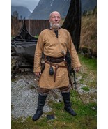⚔ SALE  Viking Tunic with Embroidery – Honey Brown (Size M) - €51,13 EUR