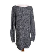 Vince Camuto Black White Knit Long Sweater Pullover Sz M - £18.35 GBP