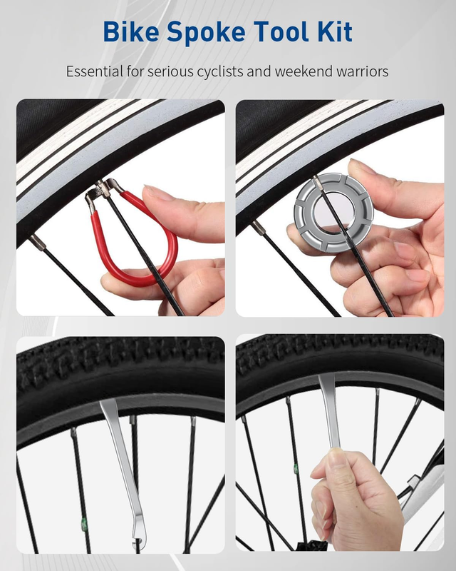 Pawfly Bike Spoke Tool Kit, Bike Spoke Wrenches with 2 Bicycle Tire Levers, Bicy Item image 6