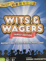 Wits &amp; Wagers Game Family Edition History&#39;s Most Award-Winning Party Game Super! - £14.31 GBP