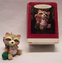 Hallmark Keepsake Grandchild's First Christmas Baby Raccoon 2" Ornament 1993 - £11.87 GBP