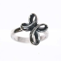 sz5 James Avery ribbon cross ring in sterling - $64.35