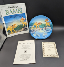 Disney Bambi Bashful Bambi Plate Knowles Bradford Exchange with Original... - $23.95