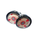 Red and Gold motif cufflinks, presentation box, gift wrapped, free shipp... - $42.50