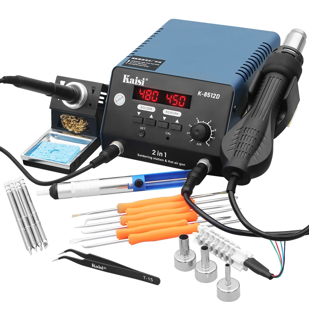 Kaisi 8512D Rework Soldering Station 750W 2 in 1 Hot Air Soldering  Station With - £223.12 GBP