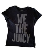 Juicy Couture WE THE JUICY Women Crew Neck Black T-Shirt Cotton Bold Pri... - £19.70 GBP