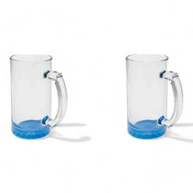 Blue Brewmaster 16oz. Clear Glass Mug - Sublimation Heat Transfer Dye Coated for - $73.21