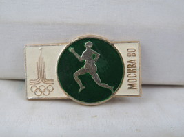 Vintage Summer Olympic Pin - Moscow 1980 Running - Stamped Pin - $276.11 MXN