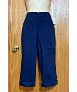 Croft &amp; Barrow Capris 4 Petite Deep Navy Blue NWT - $24.00
