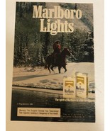 1984 Marlboro Lights Cigarettes Vintage Print Ad Advertisement Cowboy pa31 - $7.91