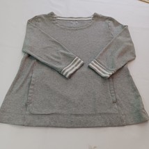 Kim Rogers RN#31104 Women&#39;s M Gray Front Pockets Pullover Sweatshirt 3/4... - $12.46