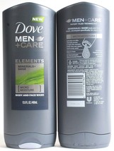 2 Dove 13.5 Oz Men Care Elements Minerals &amp; Sage Micro Moist Body and Fa... - $26.99