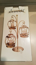 Element Wrought Iron Gold Finish Hanging Candle Lanterns 16&quot; High (NEW) - £16.70 GBP