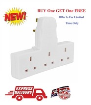 New 3 Way Outlet Wall Adapter 3 Speed White Secured Male Multi Switch-
s... - $7.81