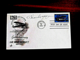 CHUCK YEAGER ACE PILOT 5OTH AIR MAIL SERVICE SIGNED AUTO 1968 FDC ENVELO... - £158.26 GBP