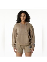 ALPHALETE Women’s Terry Oversized Hoodie - Smokey Quartz ,Size XS - £31.60 GBP