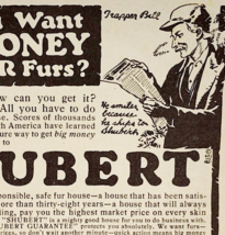 1921 Shubert American Raw Furs Chi Advertisement Clothing Ephemera 4.25 ... - $16.49