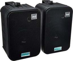 Pyle Pdwr50B (Black) Dual Waterproof Outdoor Speaker System - 6, Or Indoor. - £90.82 GBP