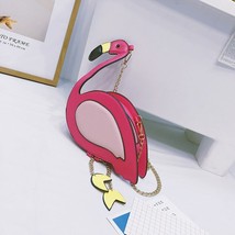 Boutique De FGG Novelty Funny Flamingo Shape Women Chain Shoulder Handbags Cross - £22.62 GBP