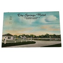 Lexington, Ky/ The Springs. Motel/  exterior/ bldgs/ fence/ linen postca... - $2.00