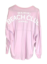 Spirit Active Wear T-Shirt Womens Pink Long Sleeve Waikiki Beach Club M Relaxed - £6.95 GBP
