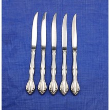 5 Oneida Community CANTATA Stainless Hollow Handle Steak Knives Vtg - £44.41 GBP