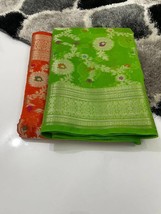 Soft Kora organza Banarasi Silk Saree || Zari Weaving Dona All over || Stylish P - £67.94 GBP